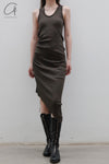 marc le bihan sleeveless dress 2841 E23 ACIER